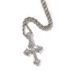 Hip-Hop Diamond-Encrusted Zircon Cross Necklace by nowadaysfashion