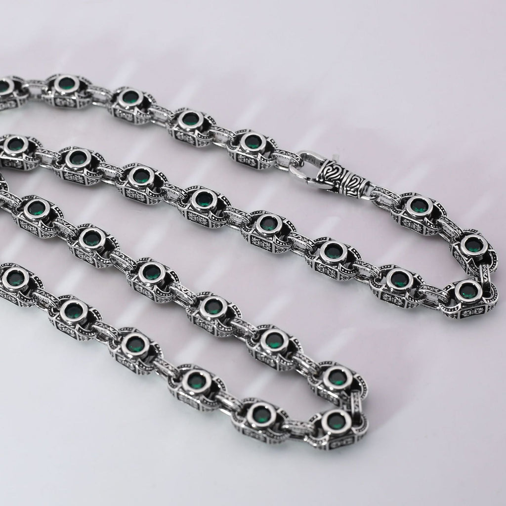 Aragogaceous pattern sapphire necklace for couples by nowadaysfashion
