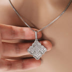 Full-diamond zircon four-leaf clover necklace by nowadaysfashion