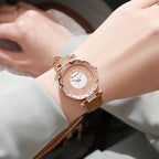 Korean-style quartz watch with a simple leather strap. by nowadaysfashion