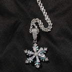 Winter rotating snowflake luminous oil drop pendant by nowadaysfashion