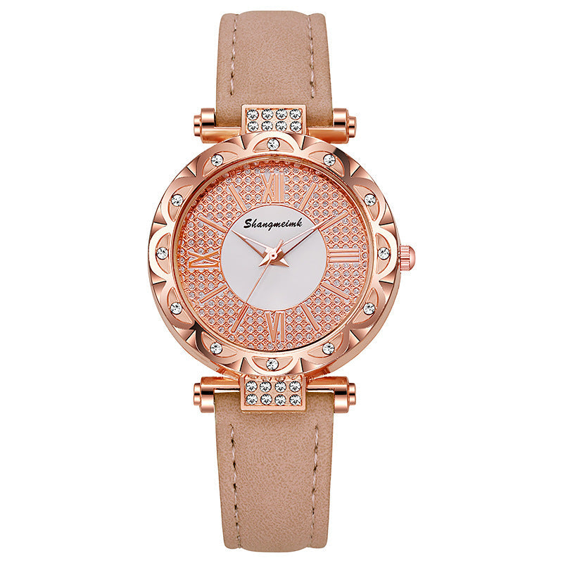 Korean-style quartz watch with a simple leather strap. by nowadaysfashion