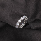 Hip-hop single-row heart-shaped zircon rings by nowadaysfashion