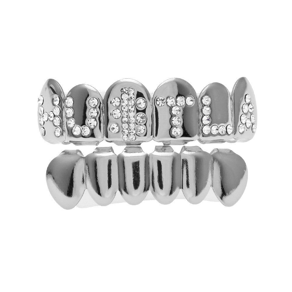 Hip-hop diamond-encrusted and gold-plated teeth grillz by nowadaysfashion