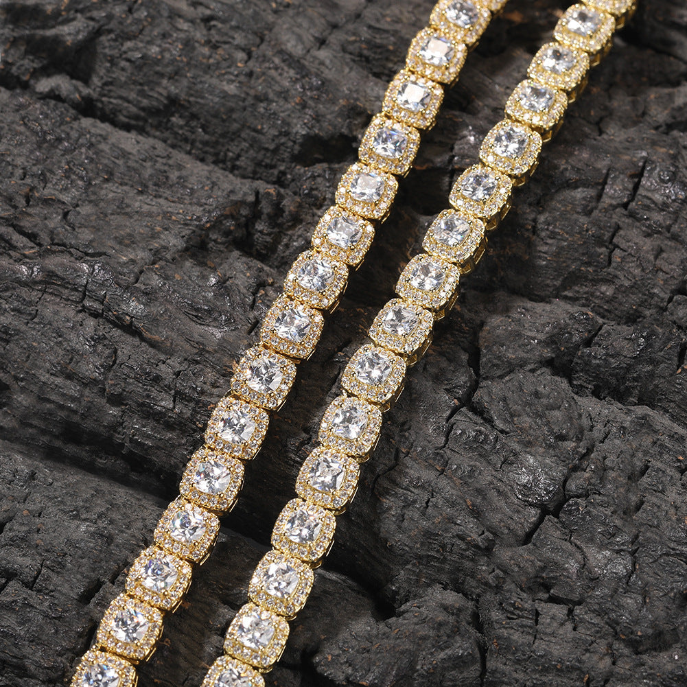 Iced Out Tennis Chain Cubic Zirconia CZ Hip Hop Necklace by nowadaysfashion
