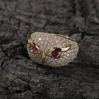 Hip-hop creative owl zircon-encrusted ring by nowadaysfashion