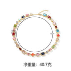 Exquisite diamond-encrusted colored gemstone bracelet and necklace by nowadaysfashion