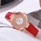 Korean-style quartz watch with a simple leather strap. by nowadaysfashion