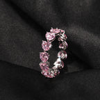 Hip-hop single-row heart-shaped zircon rings by nowadaysfashion