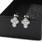 Hip-hop fashion diamond-encrusted cross stud earrings by nowadaysfashion
