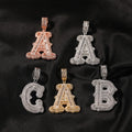 Hip-hop fully diamond-encrusted spiky rock sugar letter necklace by nowadaysfashion