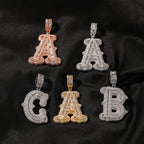 Hip-hop fully diamond-encrusted spiky rock sugar letter necklace by nowadaysfashion