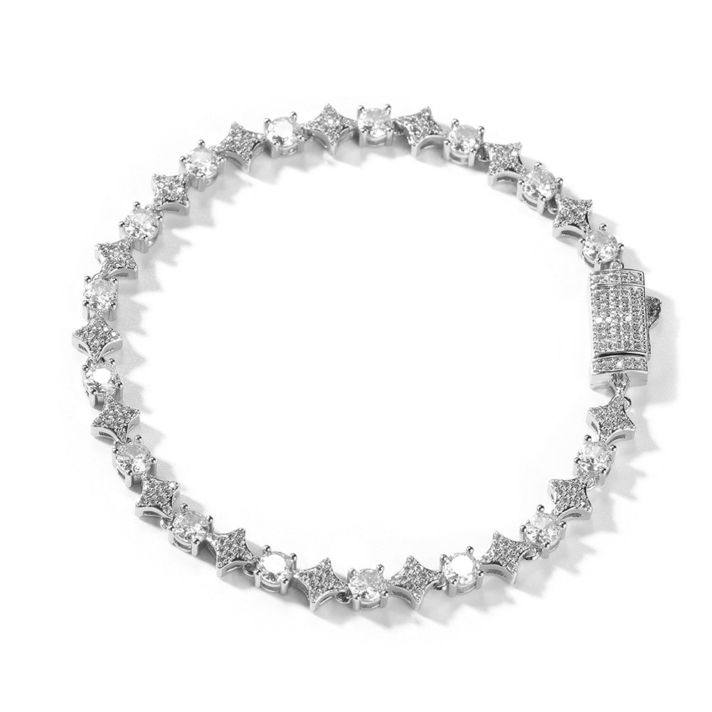 Star zircon tennis chain necklace by nowadaysfashion