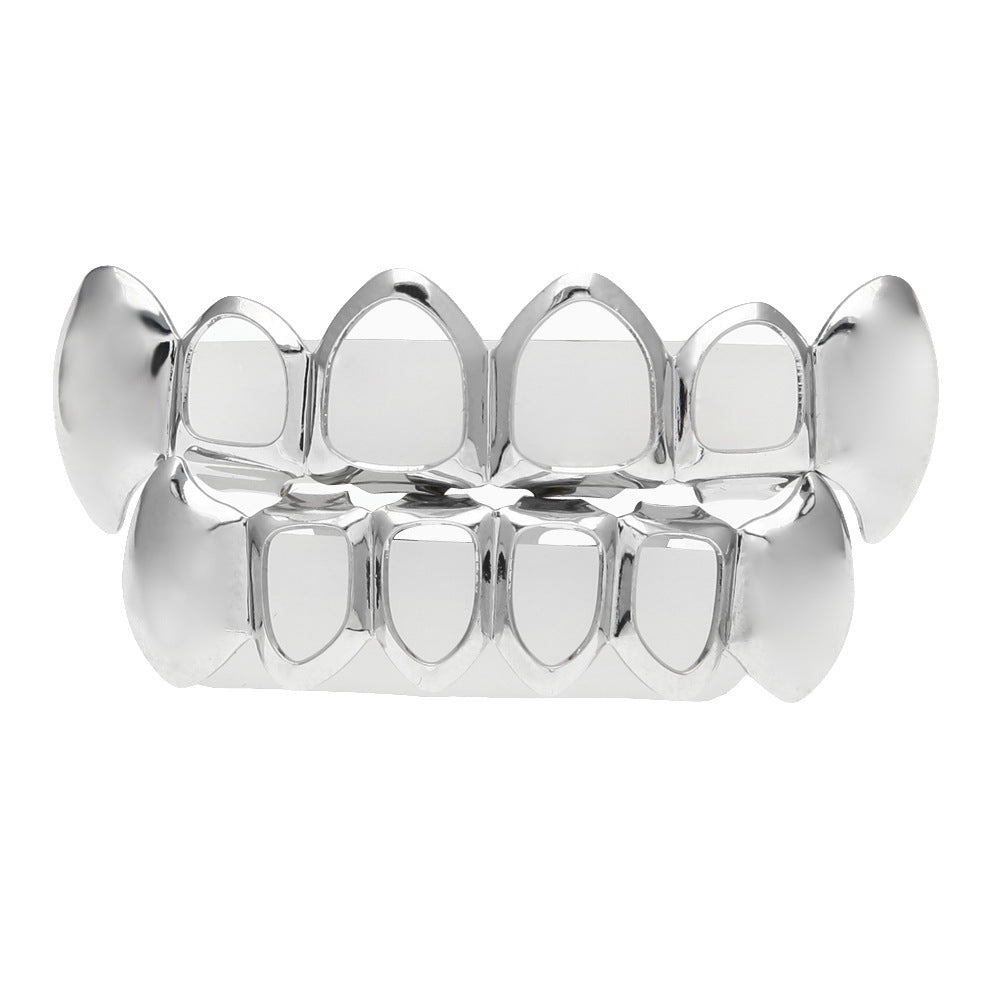 Hip-hop polished braces with gold electroplating by nowadaysfashion