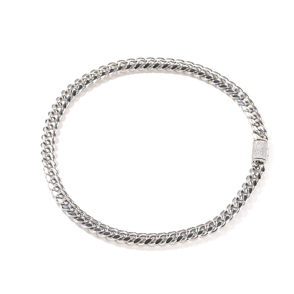 Hip-hop zircon stainless steel zircon necklace by nowadaysfashion