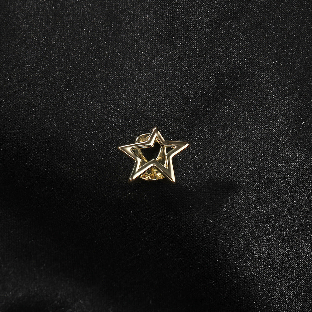 Hip-hop niche design hollow five-pointed star braces by nowadaysfashion