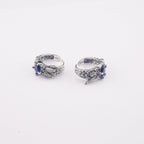 Retro feather sapphire open ring