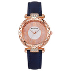 Korean-style quartz watch with a simple leather strap. by nowadaysfashion