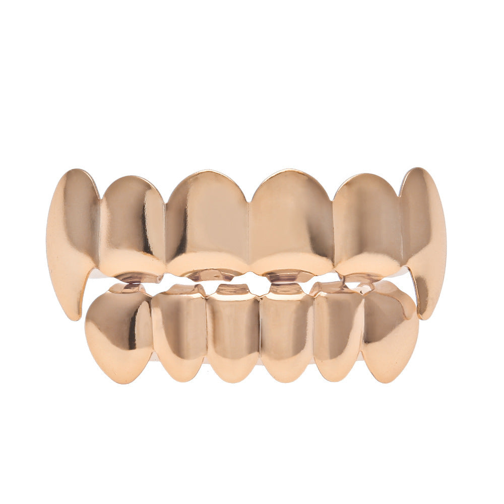Hip-hop polished braces with gold electroplating by nowadaysfashion