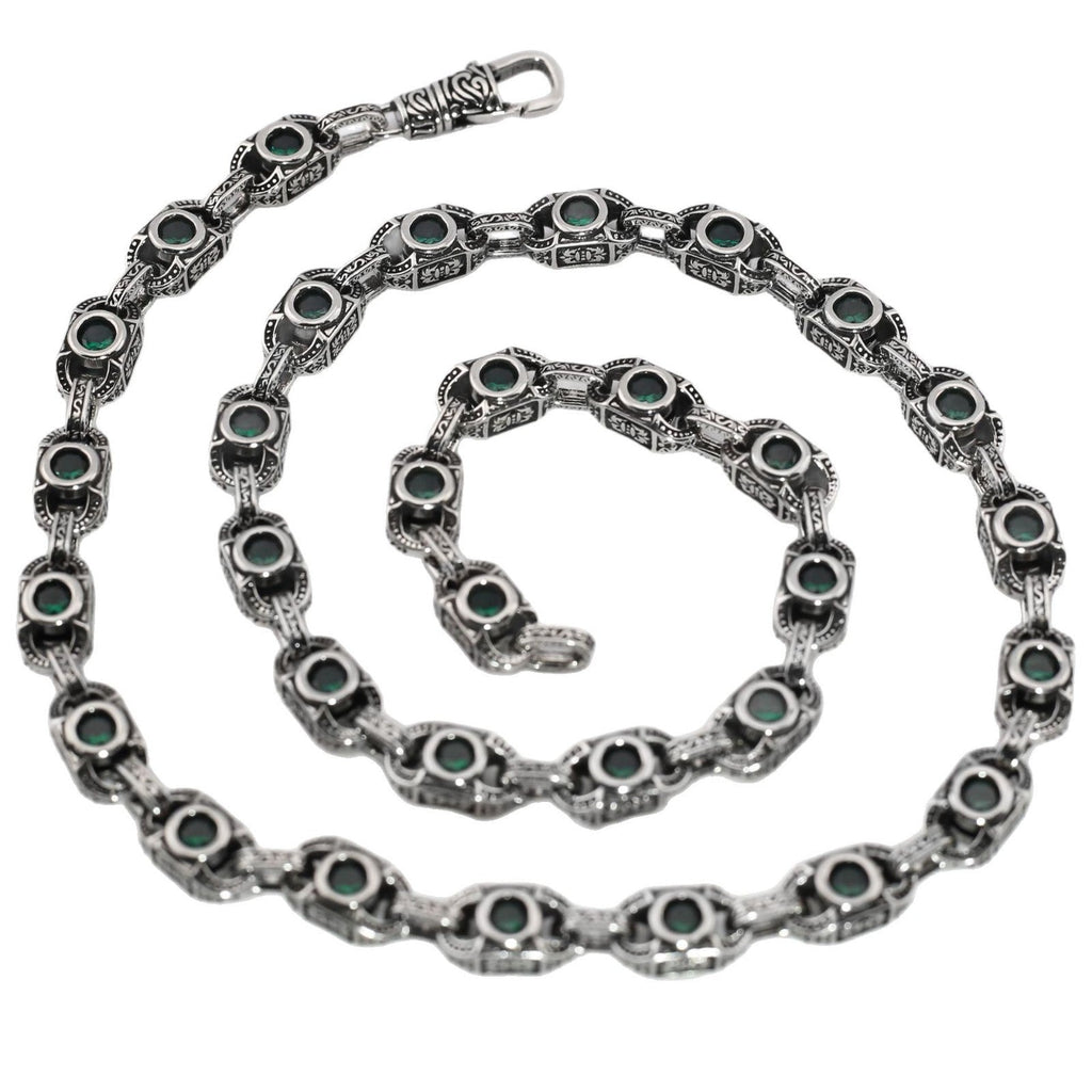Aragogaceous pattern sapphire necklace for couples by nowadaysfashion