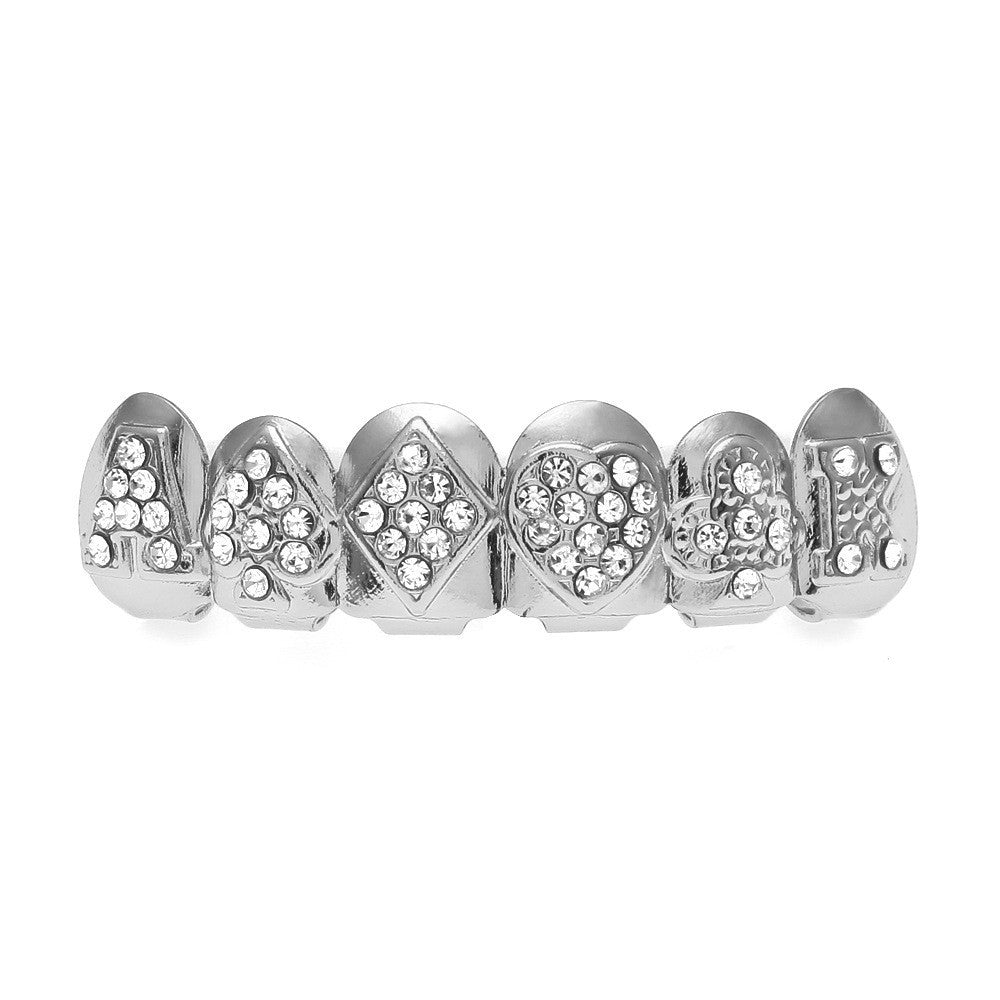 Hip-hop diamond-encrusted and gold-plated teeth grillz by nowadaysfashion