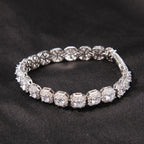 Hip-hop 9mm square rock candy zircon bracelet by nowadaysfashion