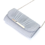 Pleated high sewing round bottom hand-held evening bag