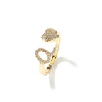 Hip-hop zircon-encrusted 26 English letters ring by nowadaysfashion