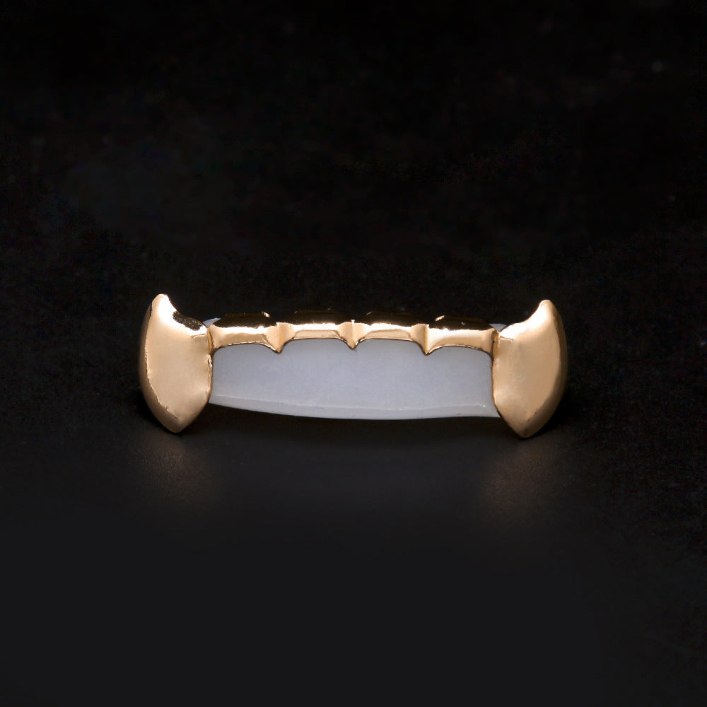 Hip-hop polished braces with gold electroplating by nowadaysfashion