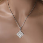 Full-diamond zircon four-leaf clover necklace by nowadaysfashion