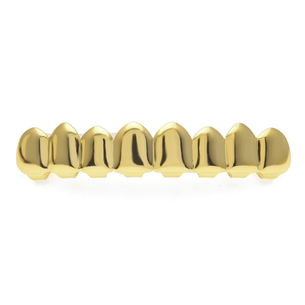 Hip-hop polished braces with gold electroplating by nowadaysfashion