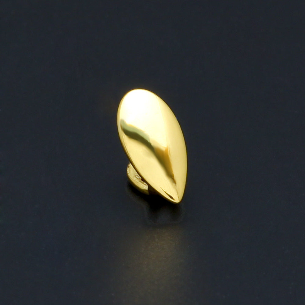 Hip-hop polished braces with gold electroplating by nowadaysfashion