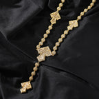 Hip Hop Beaded Zirconia Cross Necklace by nowadaysfashion