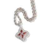 Cubic Zirconia Colorful Four-Leaf Clover Pendant by nowadaysfashion