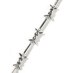 Hiphop zircon-encrusted barbed wire necklace by nowadaysfashion