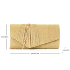 Flash material wrinkle zipper bag cover handbag