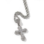 Blue Zircon Cross Hip-hop Necklace by nowadaysfashion