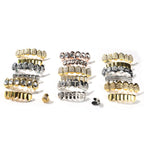 Hip-hop diamond-encrusted and gold-plated teeth grillz by nowadaysfashion