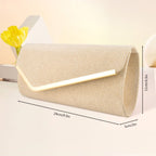 Women's three-fold bag with colorful glitter