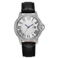 Fashion Diamond-Encrusted Women's Quartz Watch with Leather Strap by nowadaysfashion