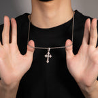 Hip-Hop Diamond-Encrusted Zircon Cross Necklace by nowadaysfashion
