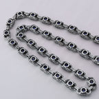 Aragogaceous pattern sapphire necklace for couples by nowadaysfashion