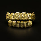 Hip-hop polished braces with gold electroplating by nowadaysfashion