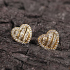 Hip Hop diamond-encrusted 925 silver stud earrings by nowadaysfashion