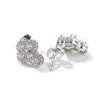 Hip-hop fashion diamond-encrusted cross stud earrings by nowadaysfashion