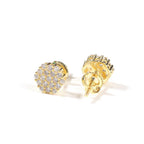 Hip Hop diamond-encrusted 925 silver stud earrings by nowadaysfashion