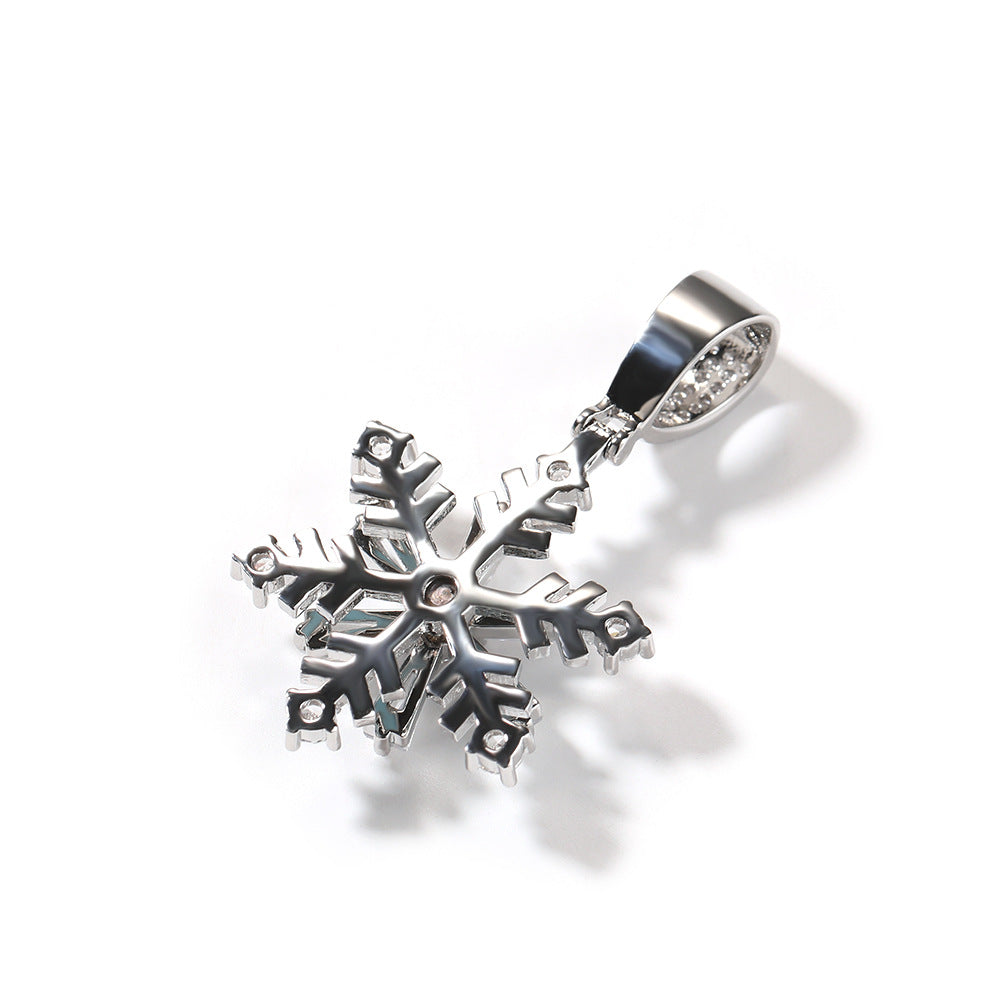 Winter rotating snowflake luminous oil drop pendant by nowadaysfashion