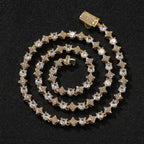 Star zircon tennis chain necklace by nowadaysfashion
