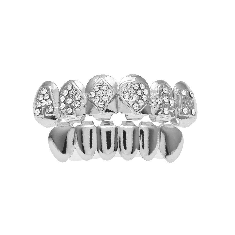 Hip-hop diamond-encrusted and gold-plated teeth grillz by nowadaysfashion