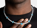 Hip-hop four-leaf clover diamond tennis chain necklace bracelet by nowadaysfashion